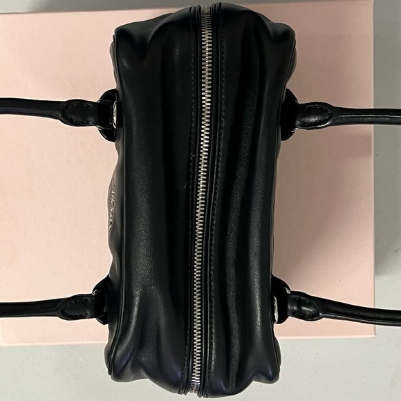 Prada Black Bauletto Saffiano Leather Bag with Soft Pink Calf Leather Interior - Picture 3 of 6